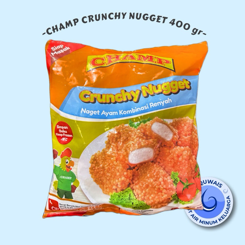 

CHAMP CRUNCHY NUGGET | NAGET AYAM KOMBINASI 400 gr MAKASSAR ( Khusus pengiriman instan )