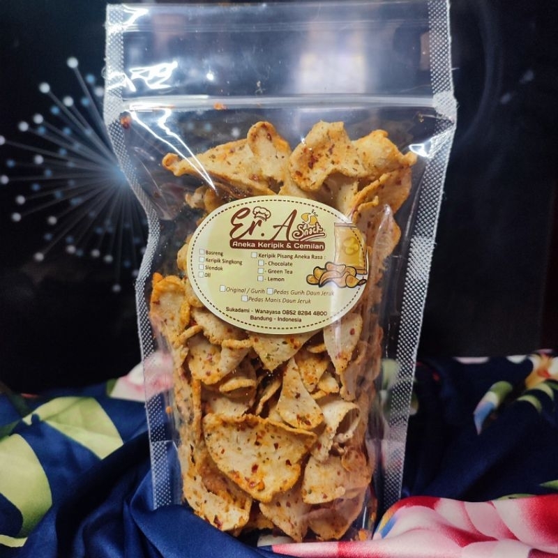 

Kripik Basreng Pedas Daun Jeruk 100gr