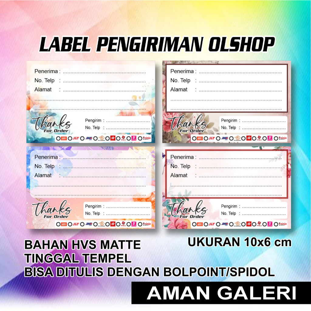 

LABEL STIKER PENGIRIMAN OLSHOP