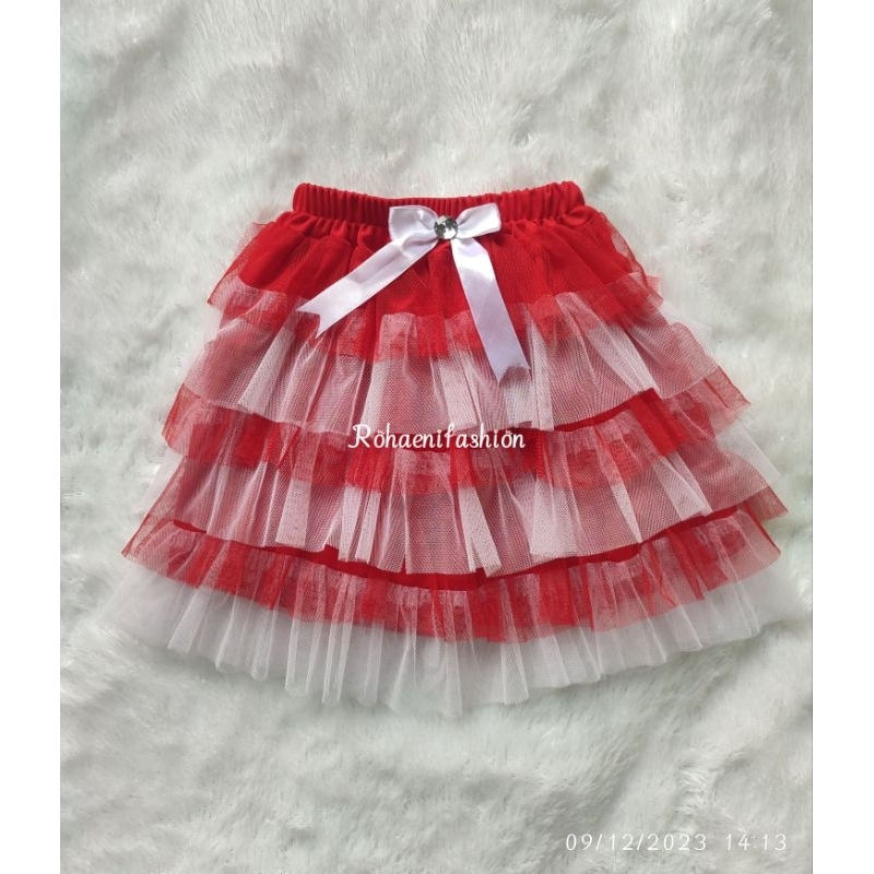 Rok Tutu Umpak Merah Putih || Rok Tutu anak Perempuan