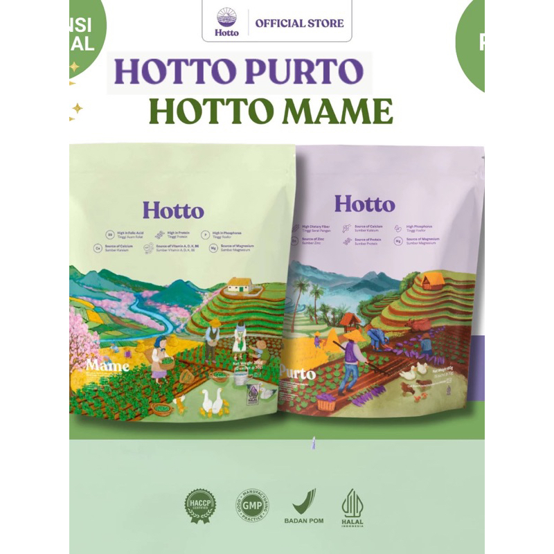 

HOTTO PURTO HOTTO MAME 1 pouch 16 saset Superfood Multigrain with Purple Potato Minuman Antioksidan Ubi Ungu Original