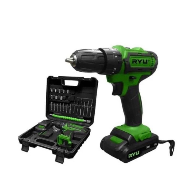 Mesin Bor Beton Baterai 20V / Cordless Drill / Bor Tanpa Kabel RYU 20v