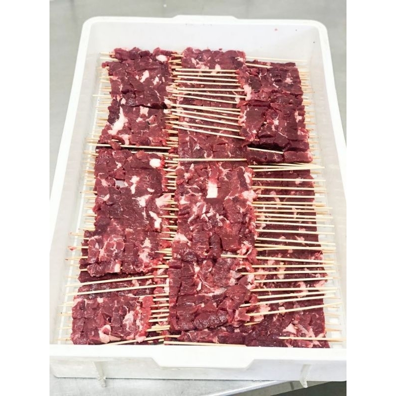 

daging sate tanpa lemak fresh berat daging utuh 1kg