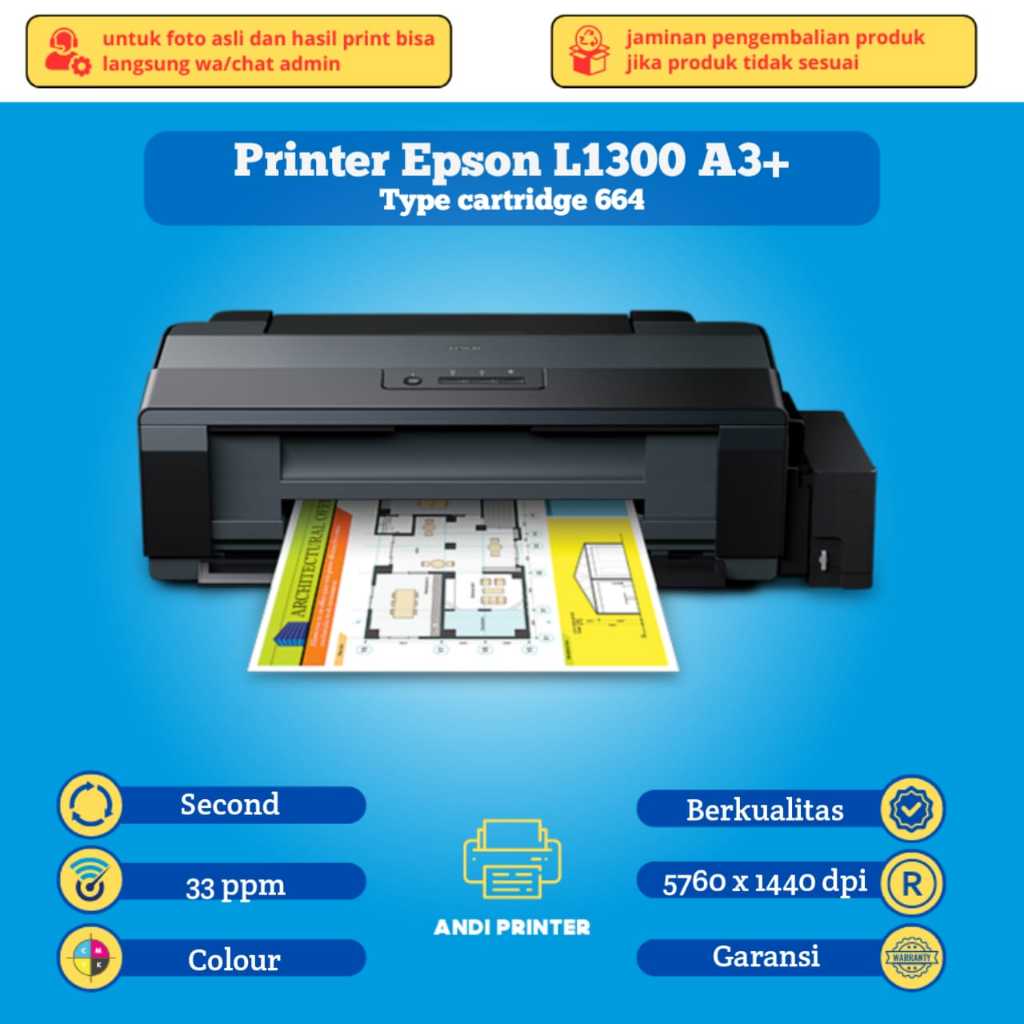 Printer epson L1300 A3 (Bergaransi)