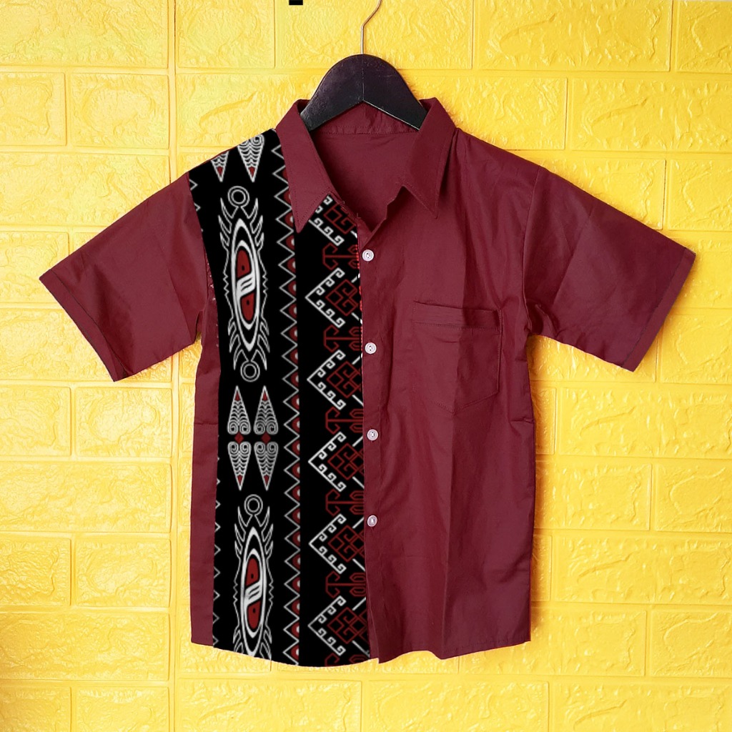 Angelaco | Kemeja Batik Anak Motif Papua | Batik Anak  Motif Papua PA2