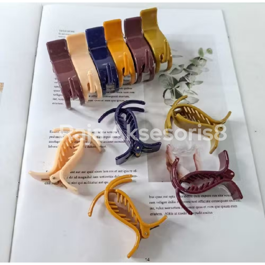 JEDAI TARING SALON KOREA / JEPITAN RAMBUT TARING PER LUSIN (12 PCS)