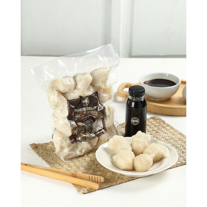 

[Pempek Telur] Pempek Ikan Vakum Isi 20 Pcs Pempek Enak Halal Premium | Pempek Hayra Lampung