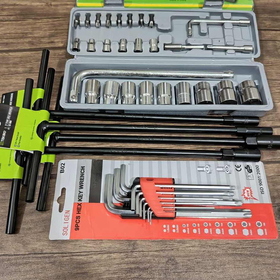 Update Gembira  Promo Kunci Tekiro  Paket Kunci T 811214 Mm  Kunci Socket Sok Set 27 Pcs Victory  Ku