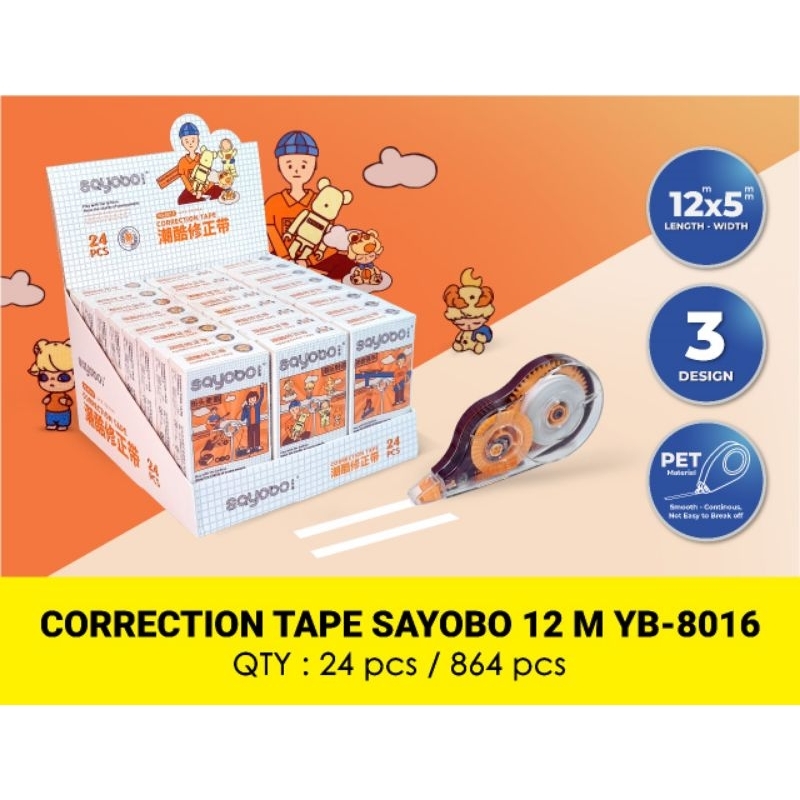 

SAYOBO - Correction Tape Blind Box / Tip-x Pita Koreksi / Tip x Motif