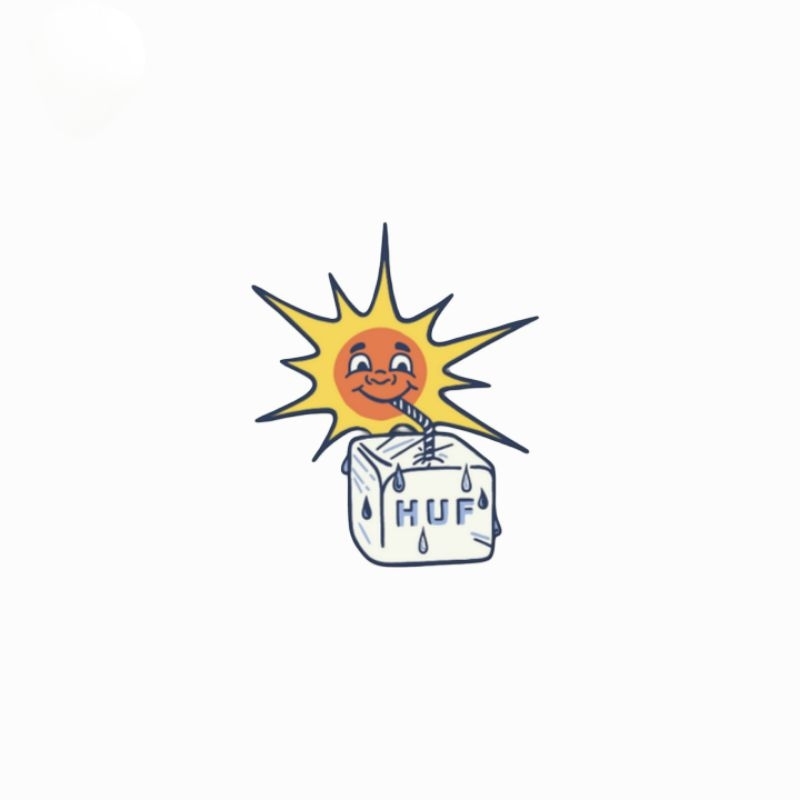 

sticker HUF sippin sun graphic clothing streetwear logo stiker