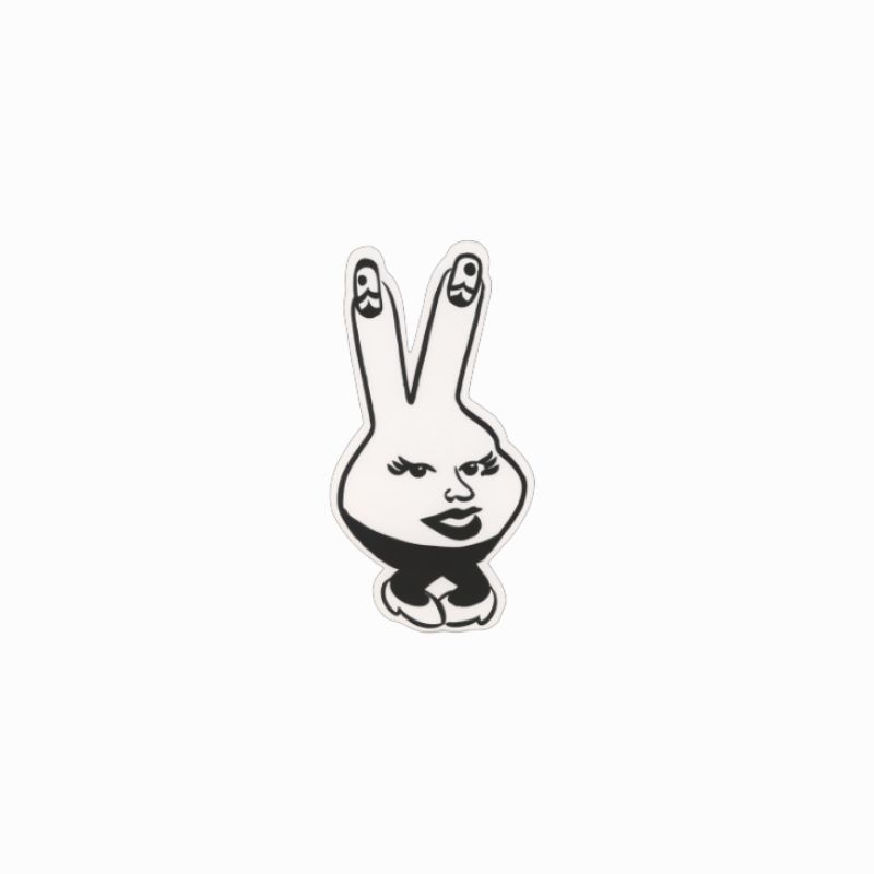 

sticker A NY Thing finger hand peace sign woman girls stiker