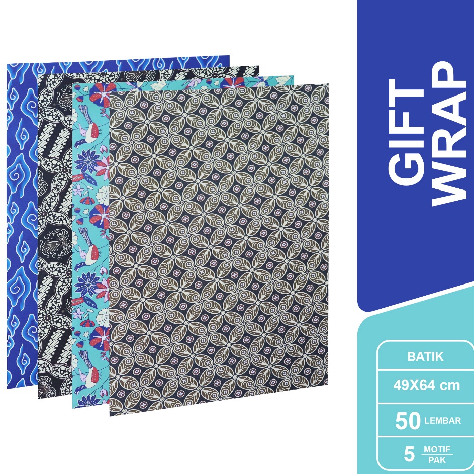 

Obral Istimewa SIDU Kertas Kado Batik Bermotif 1 Pack isi 5 Lembar SDU GW K Batik HVS