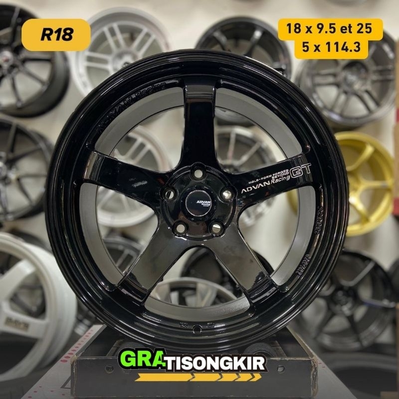 velg mobil racing R18 ADVAN GT LEBAR 9,5 velg mobil ring 18 velg racing mobil import termurah berkua