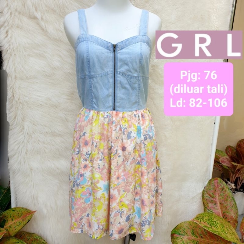 GRL Mini Dress Denim mix