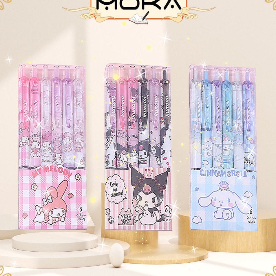 

Pasti Keren MOKA PULPEN GEL MEKANIK 1 SET ISI 6 PCS MOTIF KARTUN KUROMI MELODY DAN CINNAMOROLL FREE BOX MKP114