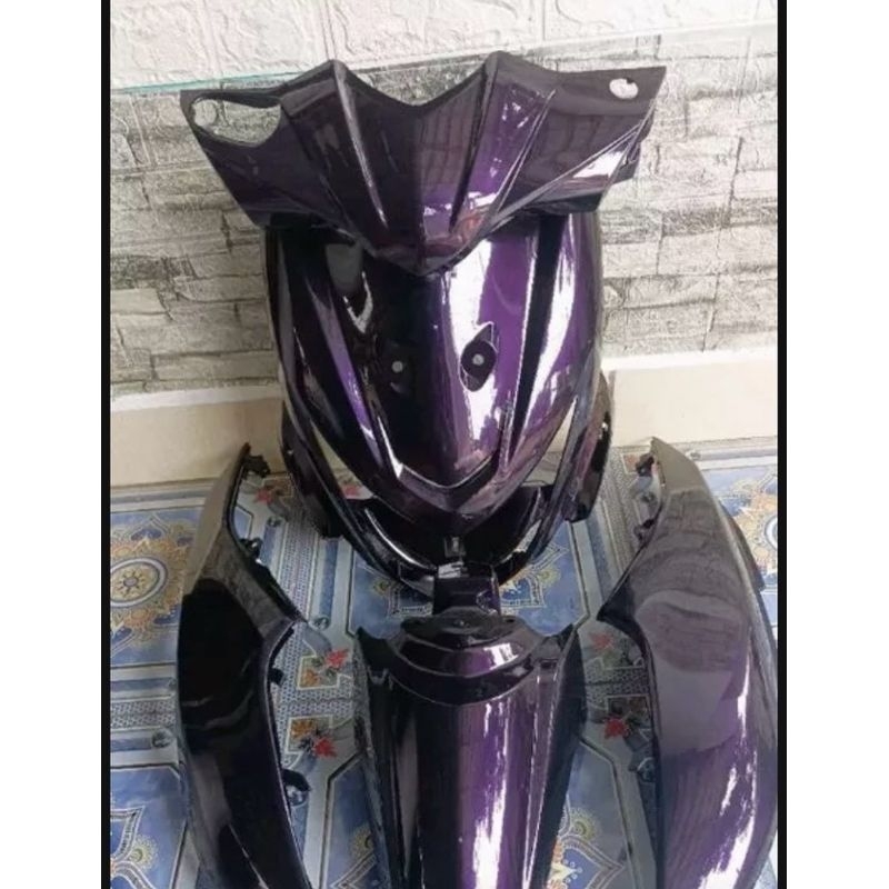 fullset body halus Honda beat pop warna hitam lembayung ungu