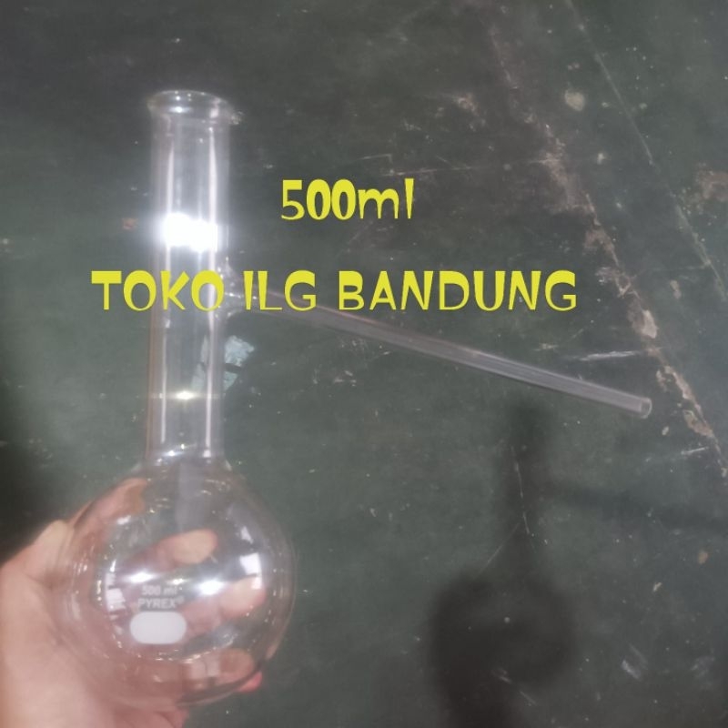 labu distiling/labu destilasi 500ml pyrex