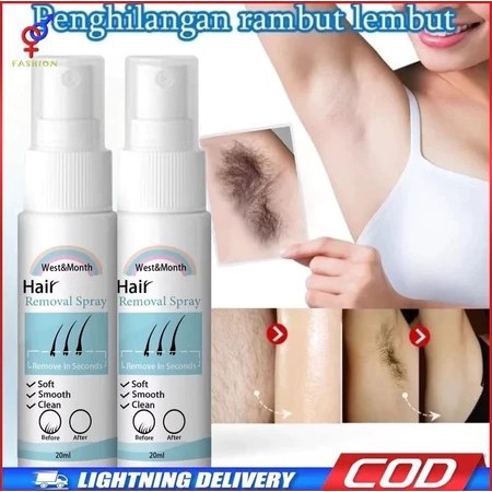 Penghilang bulu permanen, penghilang bulu kemaluan, semprotan penghilang bulu/perontok bulu 20ml