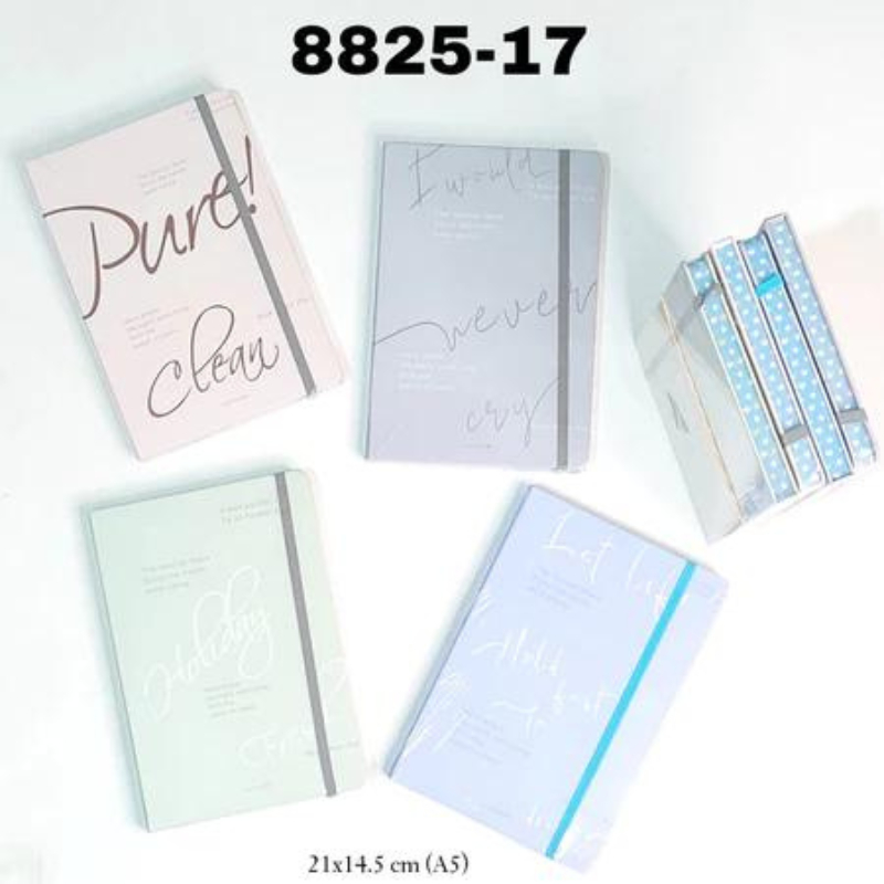 

Buku Notes Catatan Agenda Tali A5 A6 A7 Motif Huruf Kaligrafi Simple 8825-17 8872-17 8810-17
