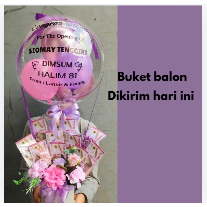 

Buket balon uang mainan belum ditiup bisa dikirim keseluruh nusantara