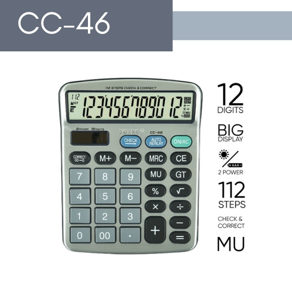 

(PCS) Kalkulator Joyko CC-46 / Joyko CC-46 12 Digits / Calculator