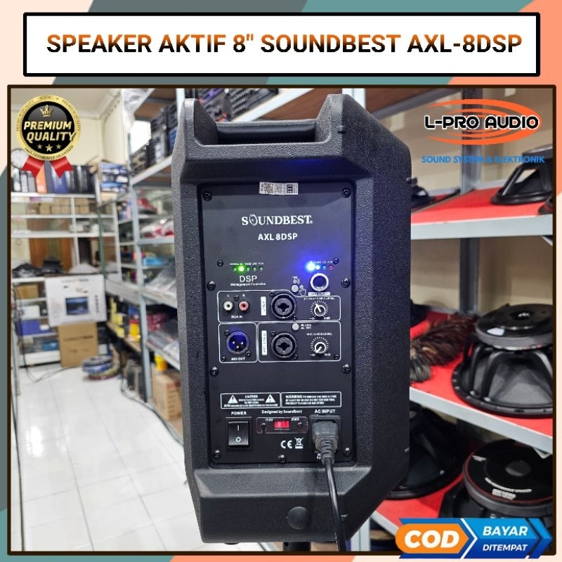 (JUAL 2 BUAH) Speaker aktif 8in SOUNDBEST AXL 8DSP 600 watt AXL8