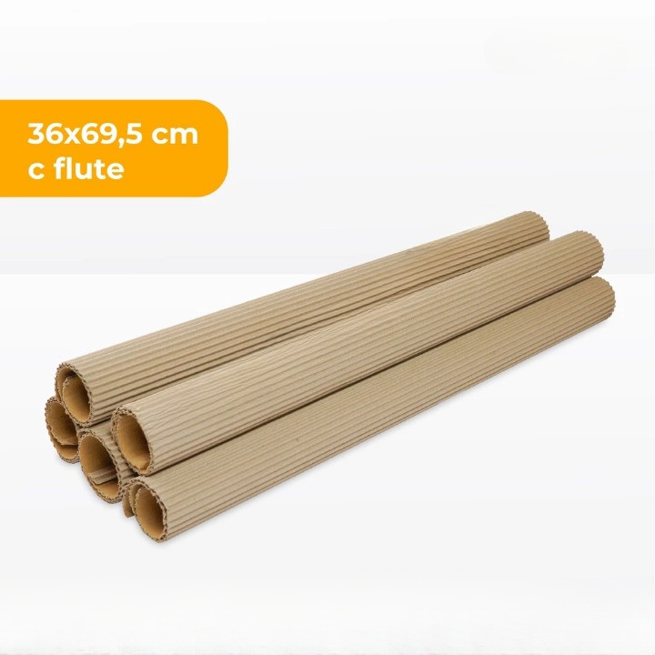 

20 Pcs Kardus Lembaran 36x69 Cm Single Face Packaging Karton Lembaran Tambahan Packing Paket