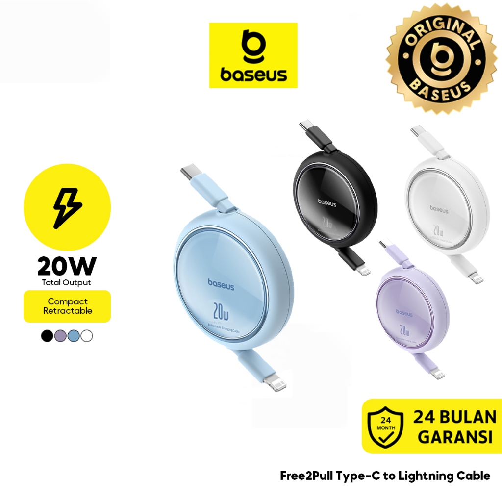 Baseus Cable for Iphone PD Type-C to Lighting Fast Charging 20W Free2Pull