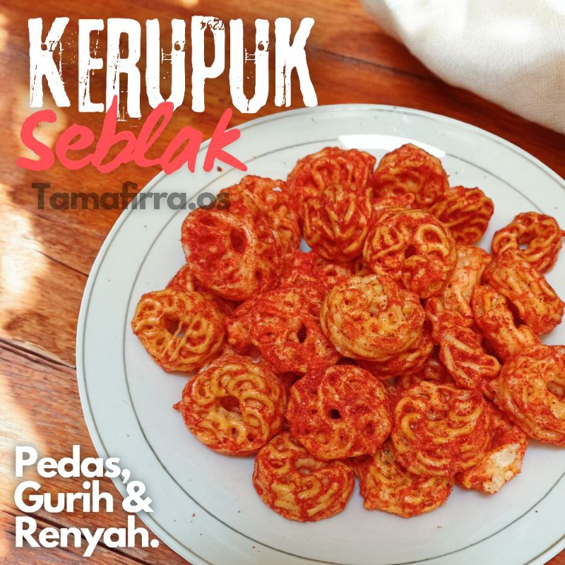 

KERUPUK SEBLAK MAWAR PEDAS MANTAP 250gr