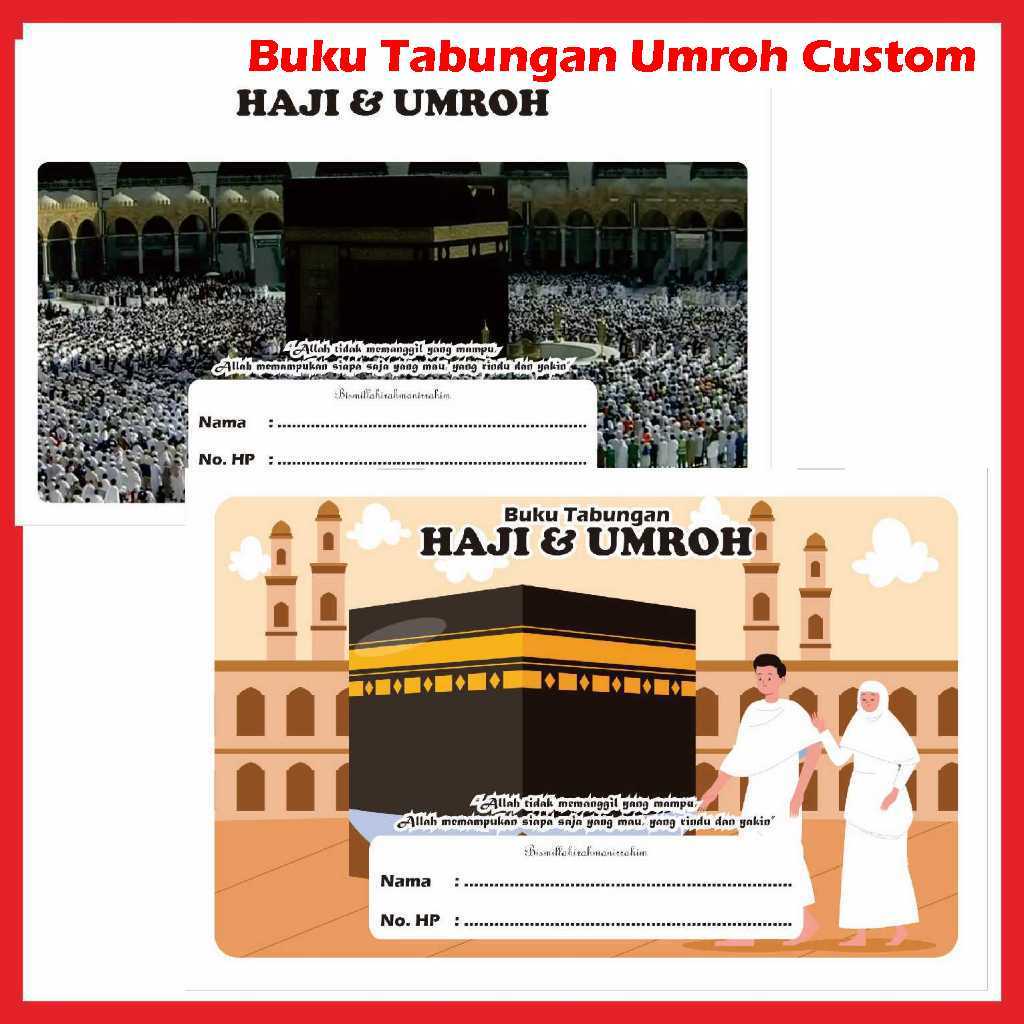 

BUKU TABUNGAN UMROH - Custom Cover - isi 20 Halaman