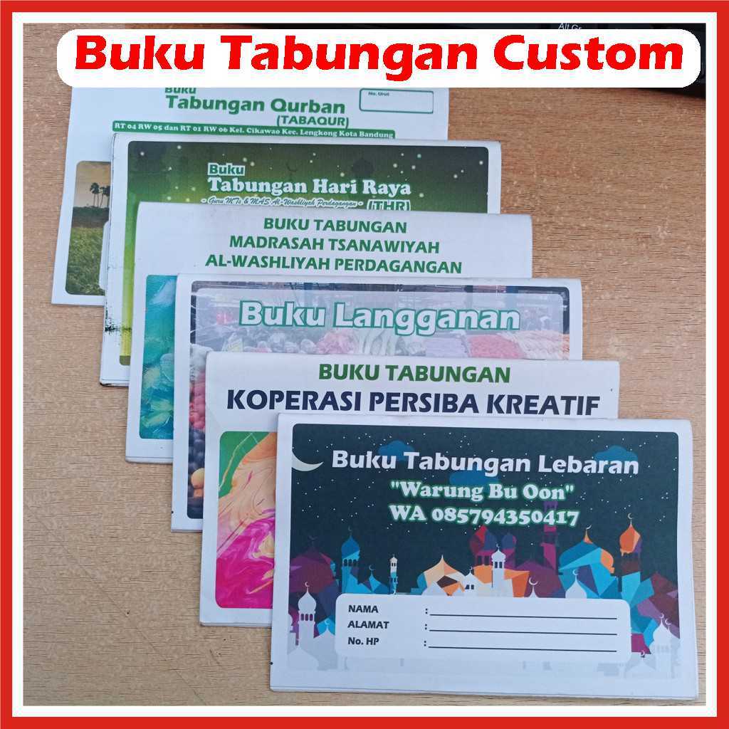 

Buku Tabungan Custom Cover - Isi 16 Halaman - Gratis Desain