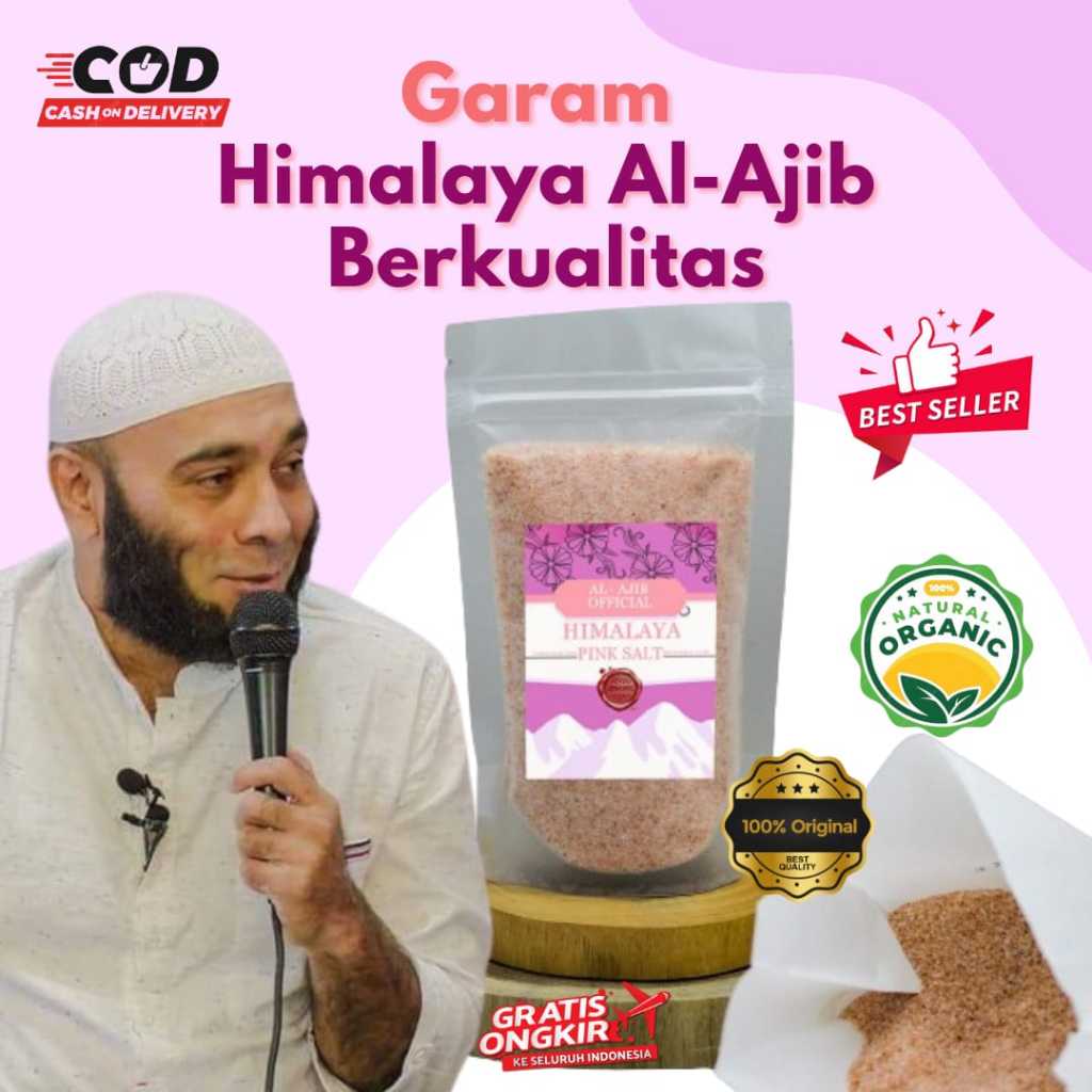 

Garam Himalaya Original 1 Kg Asli Organik-Premium Pink Salt/Himsalt