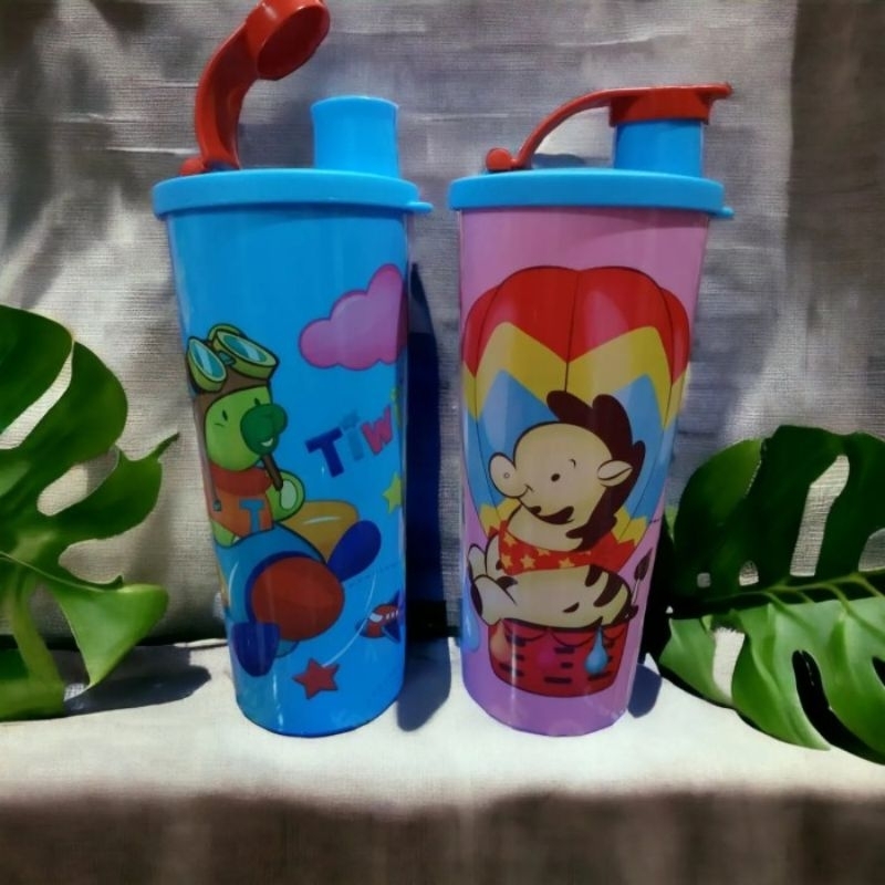 TUPPERWARE KIDDIE TUMBLER (2) TIWI & ZEBI