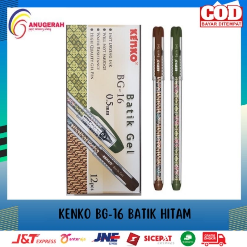 

KENKO BG - 16 HITAM BOLPOIN GEL (LSN)