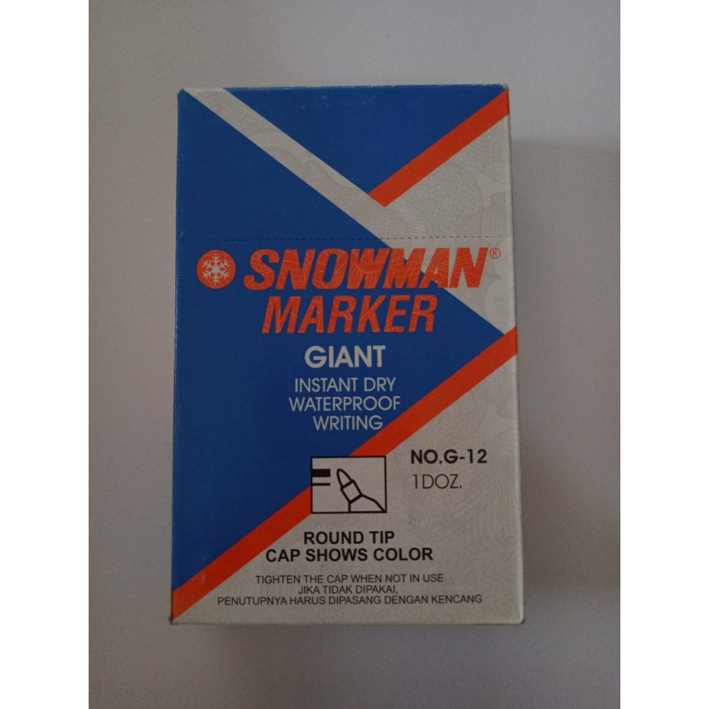 

SNOWMAN MARKER GIANT Instan Dry, Waterproof, Writing (PERMANEN)