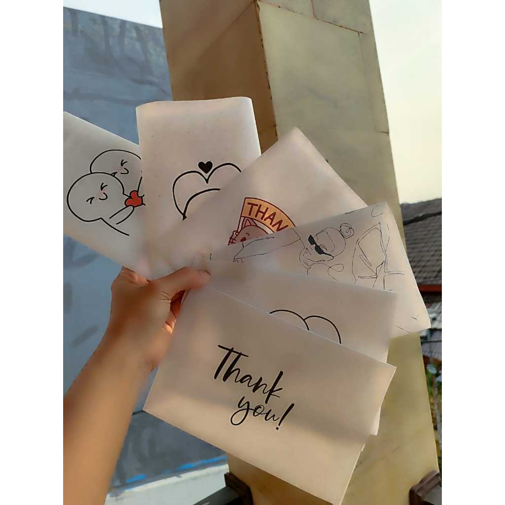 

Packaging Gift Amplop motif gambar aesthetic vintage