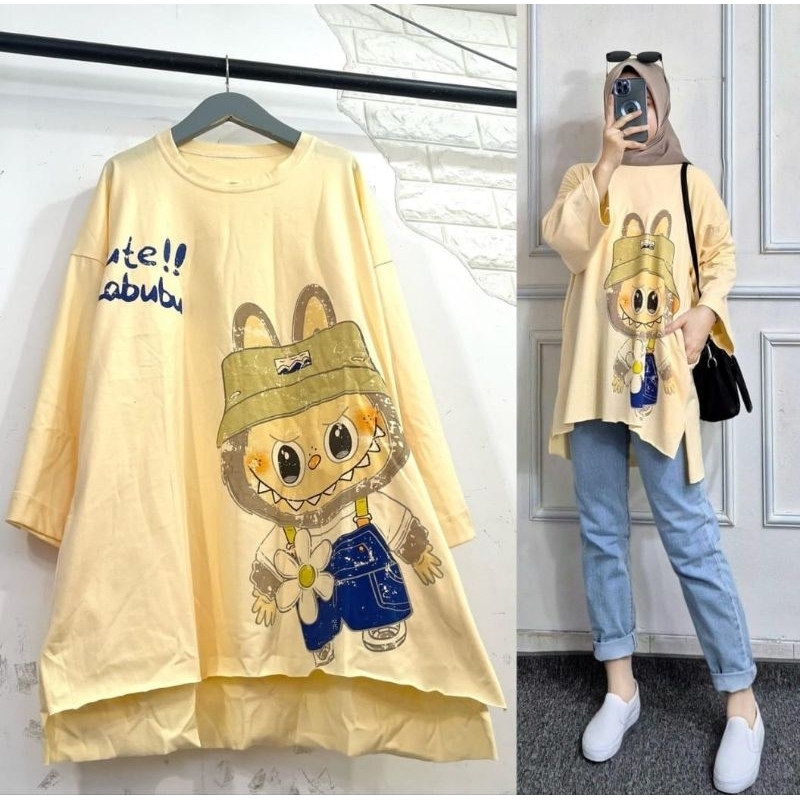 KAOS OVERSIZE IMPORT MOTIF VESPA//TUNIK OVERSIZE IMPORT