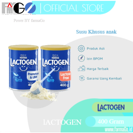 NESTLE Lactogen Lactose Free 400 gr (LLF) Lactogen (LBW)Usia 0-12 Bulan | Lactogen Lactose Free 400g