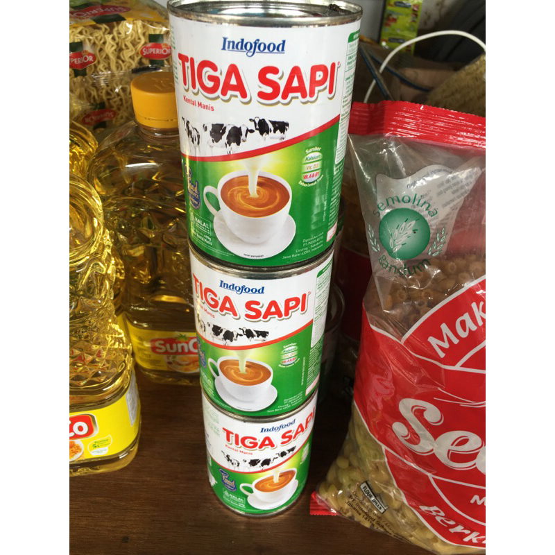 

susu kaleng tiga sapi 490g