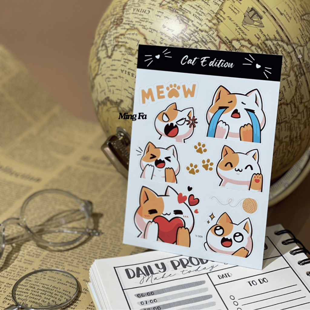 

Sticker Kucing Cat Hewan Sticker Waterproof Sticker Anti Air Sticker Anak Sticker Scrapbook Botol