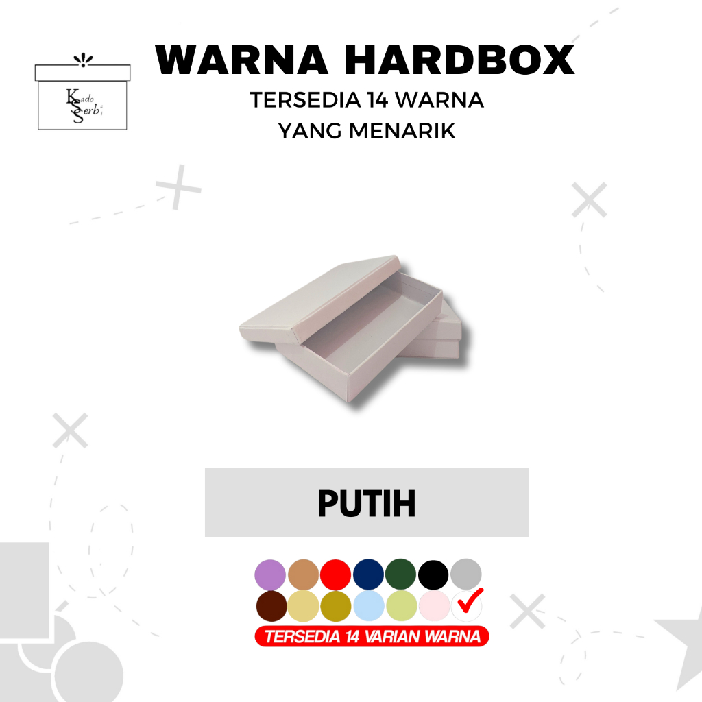 

Hardbox Uk 25 x 10 x 4 cm warna putih I Kotak kado