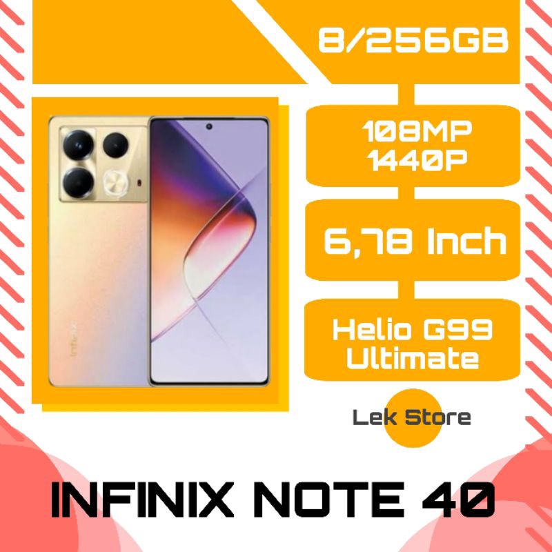 INFINIX NOTE 40s - RAM 8/256GB - GARANSI RESMI - FREE AKSESORIS - SMARTPHONE