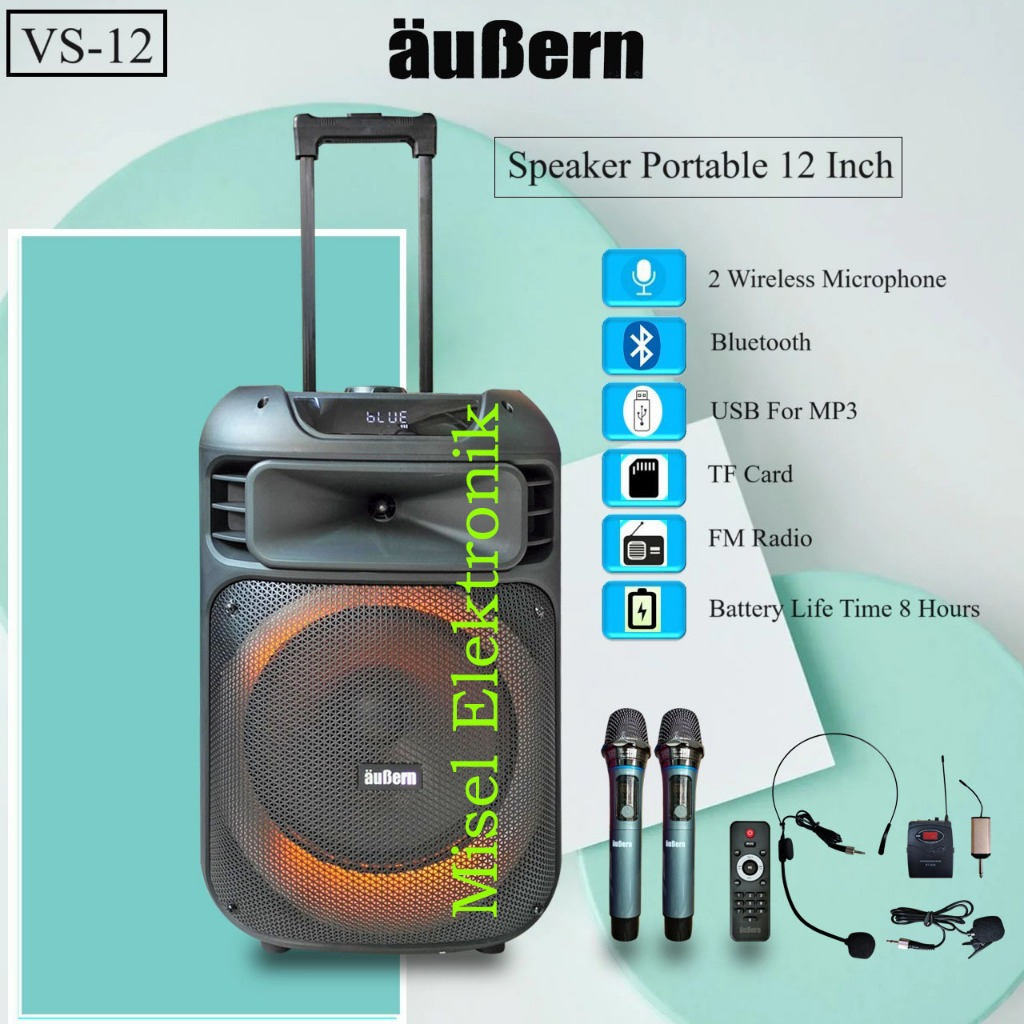 Aubern VS 12 Speaker Portable 12 Inch USB Bluetooth FM radio TWS