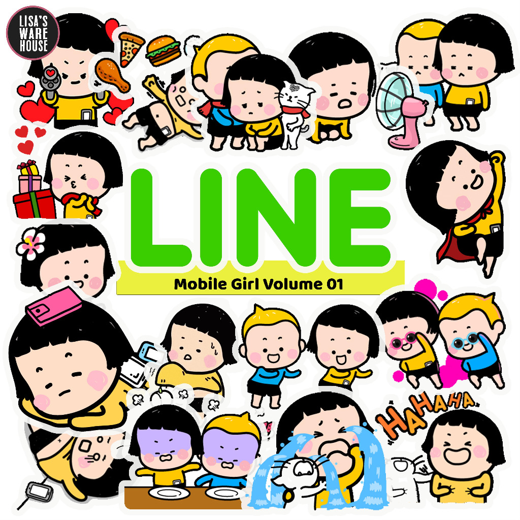 

Sticker Mobile Girl Volume 01