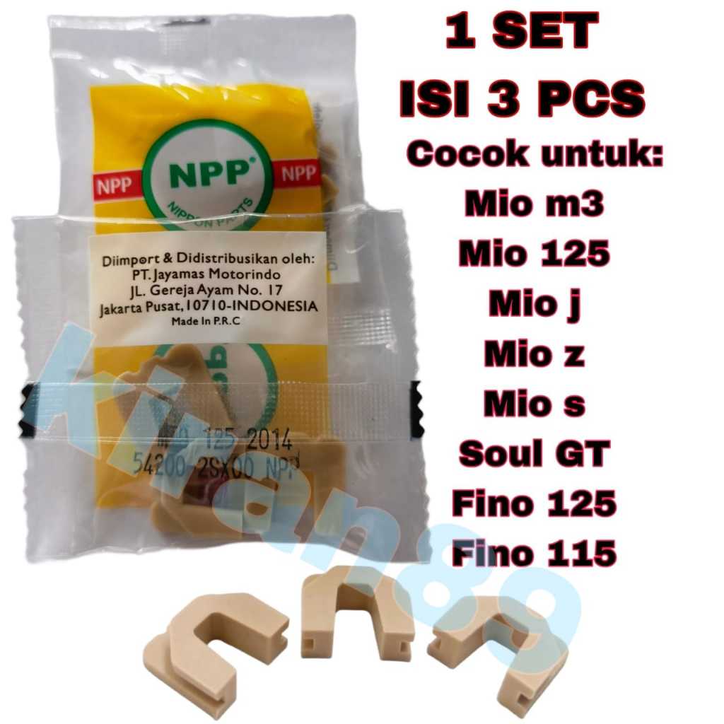Slider Plastik Klip Rumah Roller MIO M3 J MAX MIO Z MIO S FINO 125 SOUL GT FINO 115SET 3pcs original