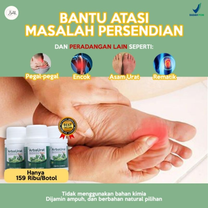 arbaurat obat herbal atasi rematik dan asam urat Original 30 kapsul original BPOM