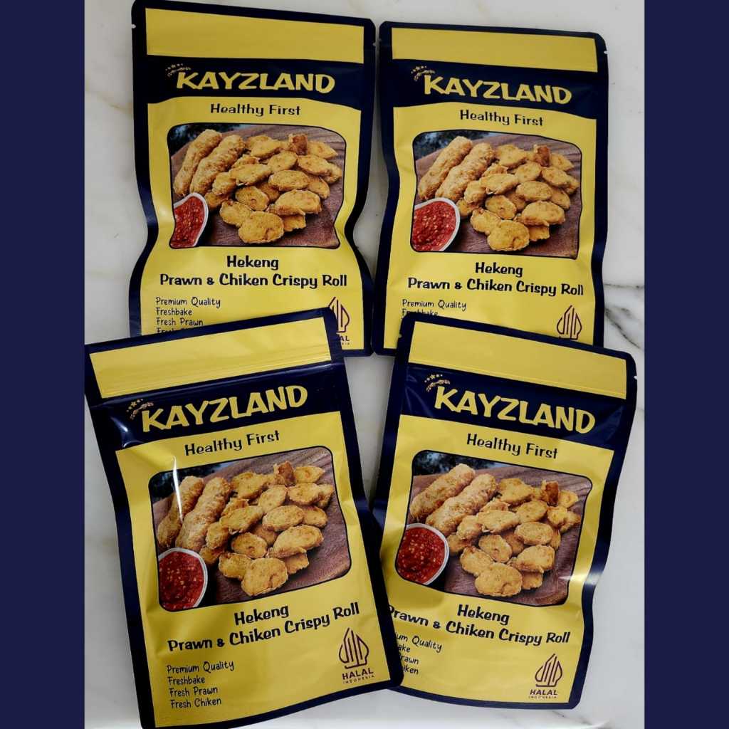 

KAYZLAND HEKENG 4 POUCH PRAWN & CHICKEN CRISPY ROLL NUGGET UDANG DAN AYAM SEGAR HEKENG HALAL MUI FROZENFOOD FROZEN FOOD