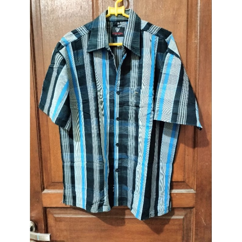 Kemeja Kotak Biru Pria