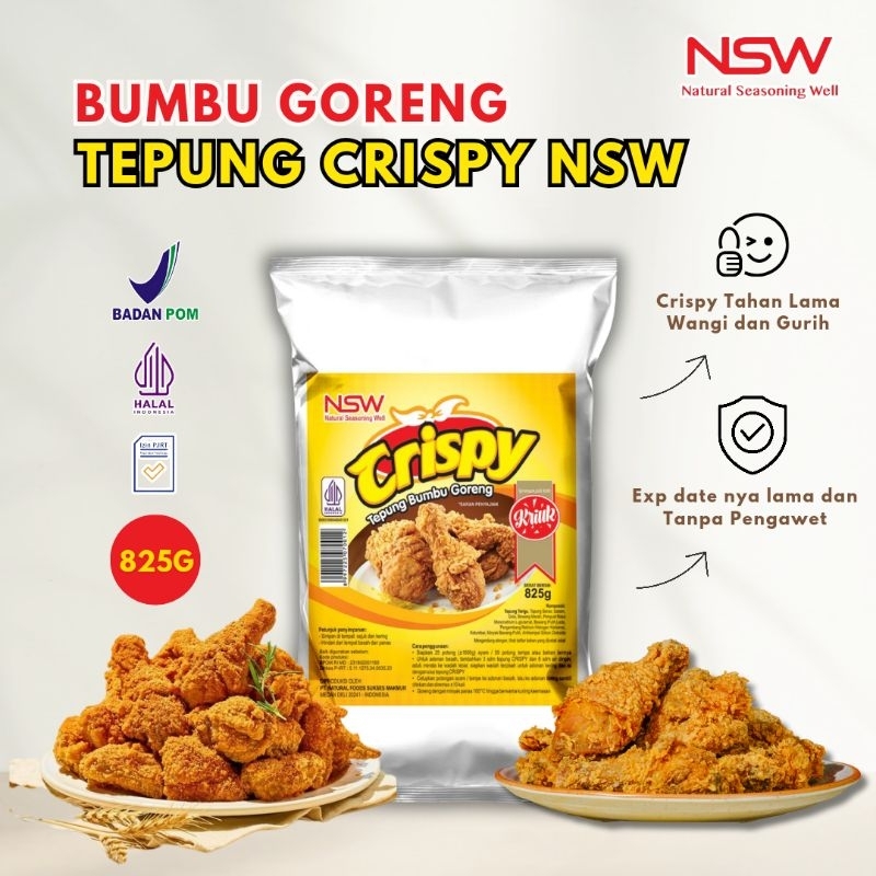 

Tepung Bumbu Crispy Ayam NSW 400g 825g Tepung Serbaguna Halal BPOM PIRT