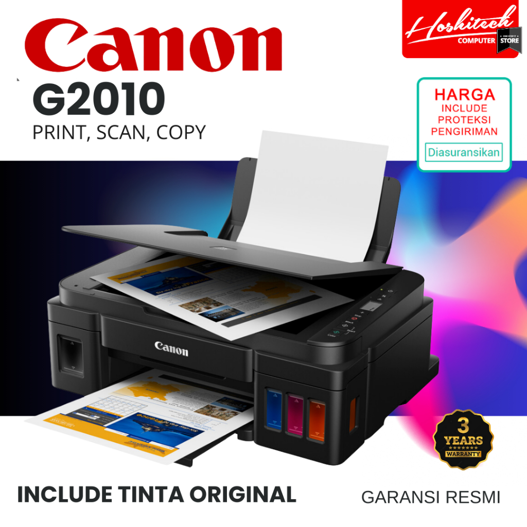 Printer Canon G2010 Print Scan Copy tinta cartridge original Resmi 3TH